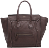 Thumbnail for your product : Celine Brown Pebbled Leather Mini Luggage Tote