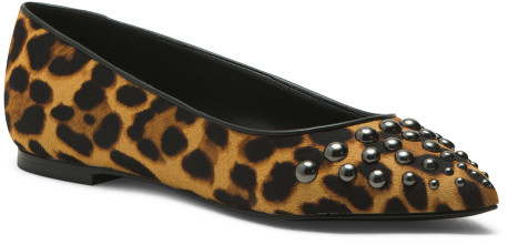 leopard haircalf flats