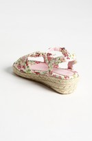 Thumbnail for your product : Laura Ashley Flower Print Fabric Sandal (Walker & Toddler)