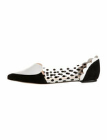 Thumbnail for your product : Isa Tapia Suede Leather Trim Embellishment D'Orsay Flats Black