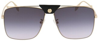 Alexander McQueen Sunglasses Square Aviator Frame Sunglasses