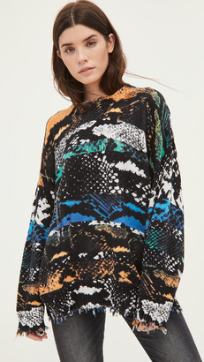 snake print jumper dress