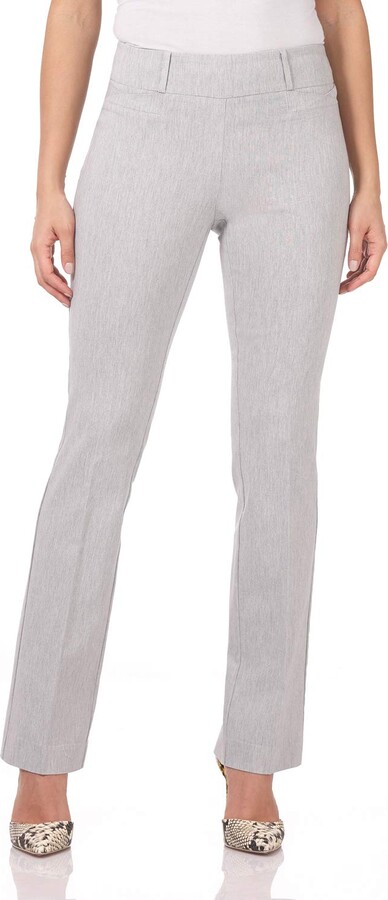 Rekucci Curvy Woman Ease into Comfort Plus Size Bootcut Pant w/Zipper Pockets 