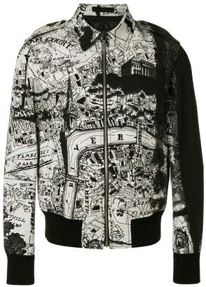 Alexander McQueen city map bomber jacket