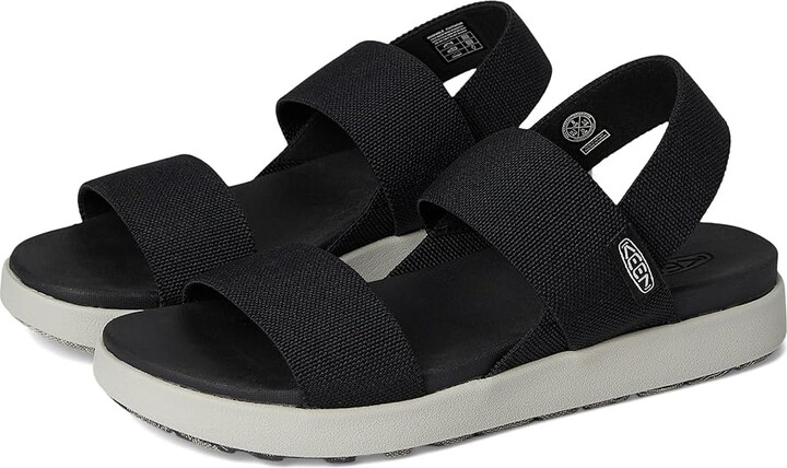Keen Elle Backstrap Women's Shoes Black : 7.5 D - Wide Synthetic