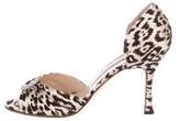 Thumbnail for your product : Manolo Blahnik Leopard Embellished Sandals Brown Leopard Embellished Sandals