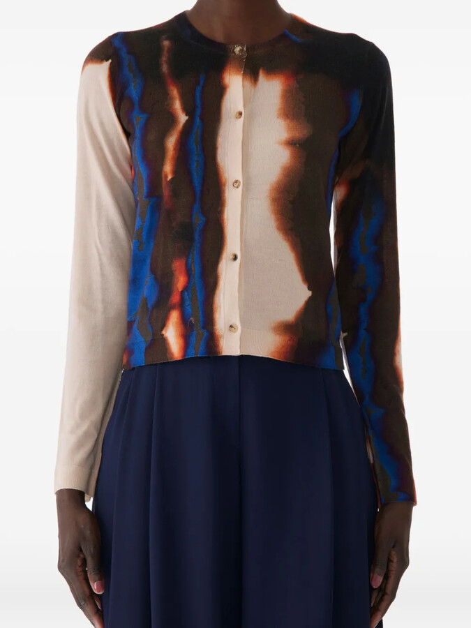 Jason Wu Collection Diffused Ombre Stripe wool cardigan