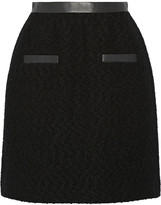 Thumbnail for your product : Jason Wu Leather-trimmed wool-bouclé skirt