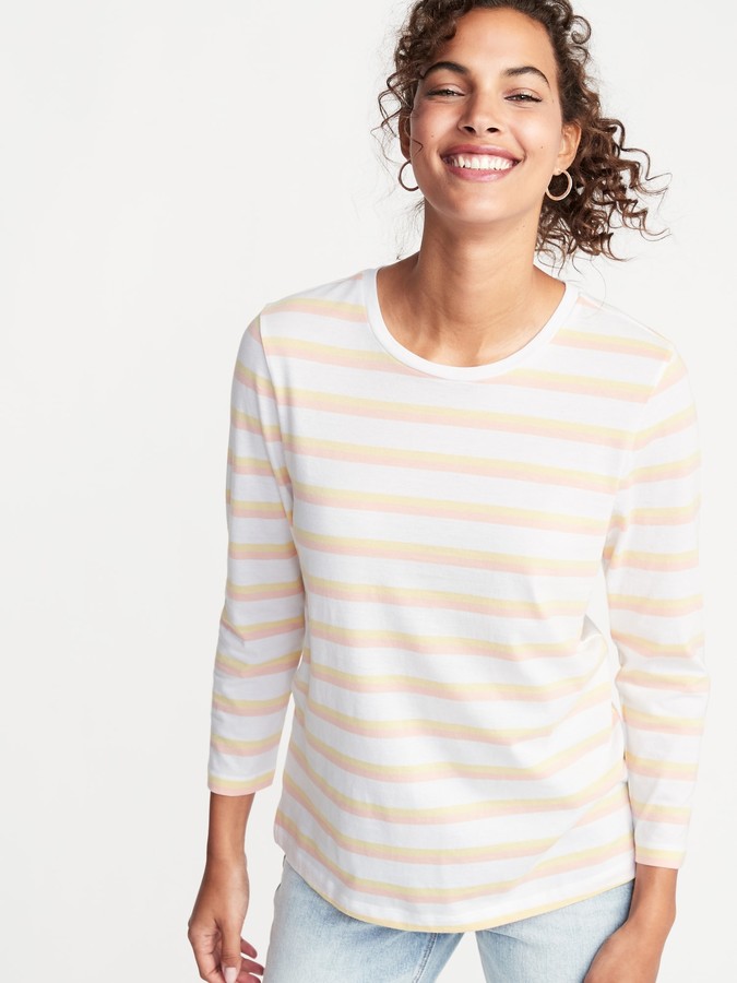 skinke indlysende Adskille Old Navy Relaxed Striped Tee for Women - ShopStyle Long Sleeve Tops