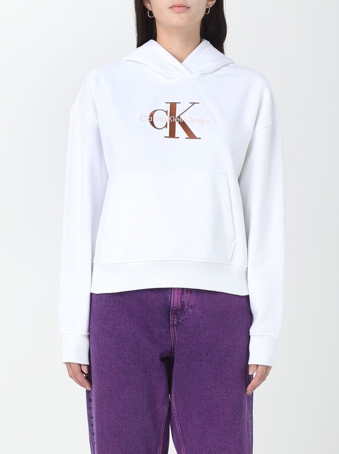 Calvin Klein Women's White Sweatshirts & Hoodies