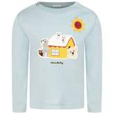 Thumbnail for your product : Dolce & Gabbana Dolce & GabbanaBaby Boys Bear Family Blue Top
