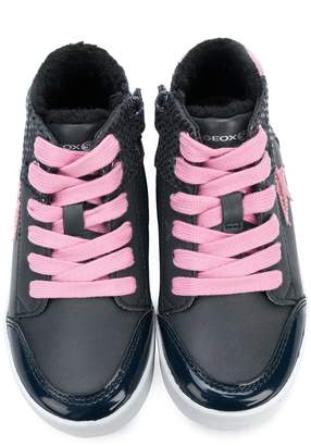Geox Kids star lace up sneakers