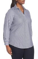 Thumbnail for your product : Foxcroft Mono Stripe Sateen Shirt