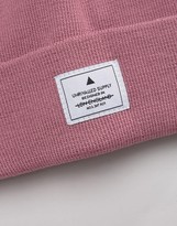 Thumbnail for your product : ASOS Patch Beanie In Pink