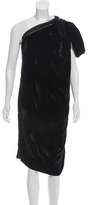 Thumbnail for your product : Lanvin Velvet One-Shoulder Dress