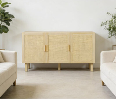 Latitude Run Buffet CabinetKitchen Cabinet With Adjustable Shelves