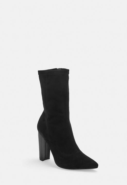 sock boots pointed toe
