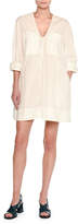 Thumbnail for your product : Tomas Maier Airy Poplin Long-Sleeve Dress, White