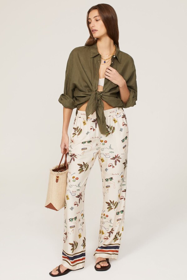 Scotch & Soda Gia Pants Cream-multicolored-print
