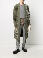Thumbnail for your product : Greg Lauren Contrast Knit Cardigan