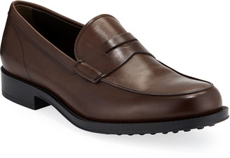 Tod's Men's Smooth Leather Penny Loafers