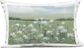 Stupell Industries Dappled Meadow Flowers in Field Outdoor Printed Pillow design by Sally Swatland