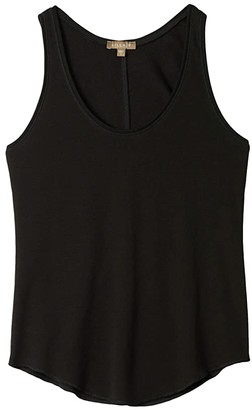 Lilla P Modern Classics Scoop Neck Tank in 100% Cotton (Black) Women's Clothing
