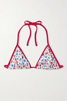 Thumbnail for your product : Fisch Dinzey Printed Triangle Bikini Top