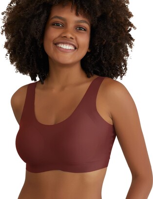 Niidor Seamless Wireless Invisible Bra Wirefree T-Shirt Bra with Removable Pads Thin Soft Comfy