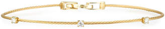 Paul Morelli 18k Yellow Gold Three-Diamond Bracelet, 0.18 TCW