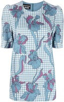 Thumbnail for your product : Boutique Moschino Floral Houndstooth Pattern Blouse