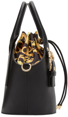 Versace Jeans Couture Black Buckle Bucket Bag