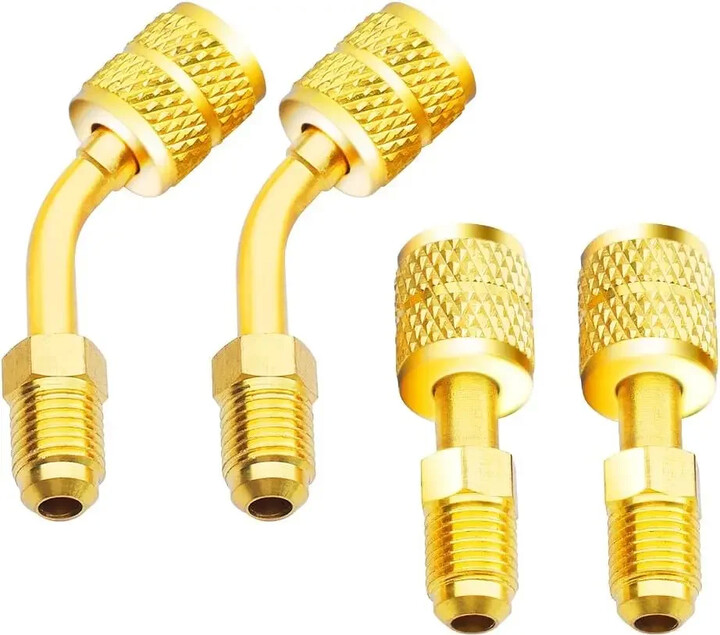 NONE 2pcs R410A Adapter 5/16 inches SAE Female to 1/4 inches SAE Male Flare for Air Conditioners HVAC