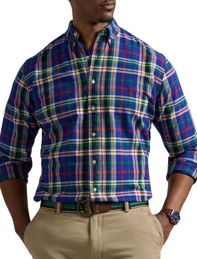 Polo Ralph Lauren Big & Tall Plaid Oxford Sport Shirt