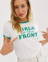 Thumbnail for your product : Monki girls on the front t-shirt