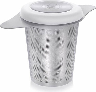 HHA Universal Loose Tea Infuser With Dual-Purpose Lid/Dish – Fits Cups, Mugs, Teapots – Tea Connoisseur's Choice – Steep Tea Or Coffee