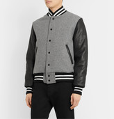 Thumbnail for your product : GoldenBear The Albany Wool-Blend And Leather Bomber Jacket