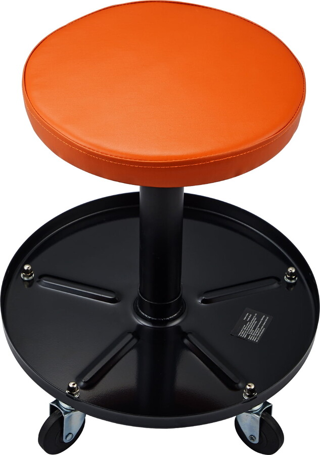 KFFKFF Adjustable Mechanics Rolling Creeper Seat Stool Tool Tray for Shop Garage