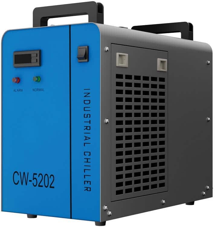 OMTech 6L Dual Industrial Water Chiller 0.9hp 3.2gpm CW-5202 Water Cooler for 2 CO2 Laser Cutter and Engraver Machines