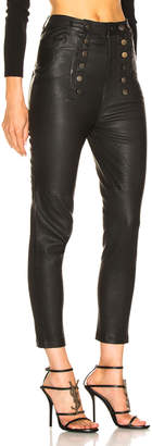 Marissa Webb Alma Stretch Leather Pant in Black | FWRD