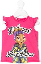 Thumbnail for your product : Gucci Children Rabbit Print Top