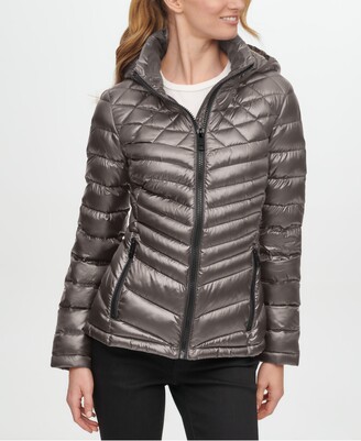 Calvin Klein Shine Hooded Packable Down Puffer Coat, Created for Macy's -  ShopStyle