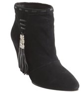 Thumbnail for your product : Madison Harding black suede 'Kreiger' tassel detail wedge heel ankle boots