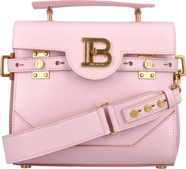 Balmain B Buzz Python-Embossed Top-Handle Bag