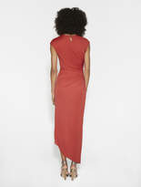 Thumbnail for your product : Halston Ruched Chiffon Jersey Dress