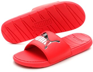puma slippers red colour