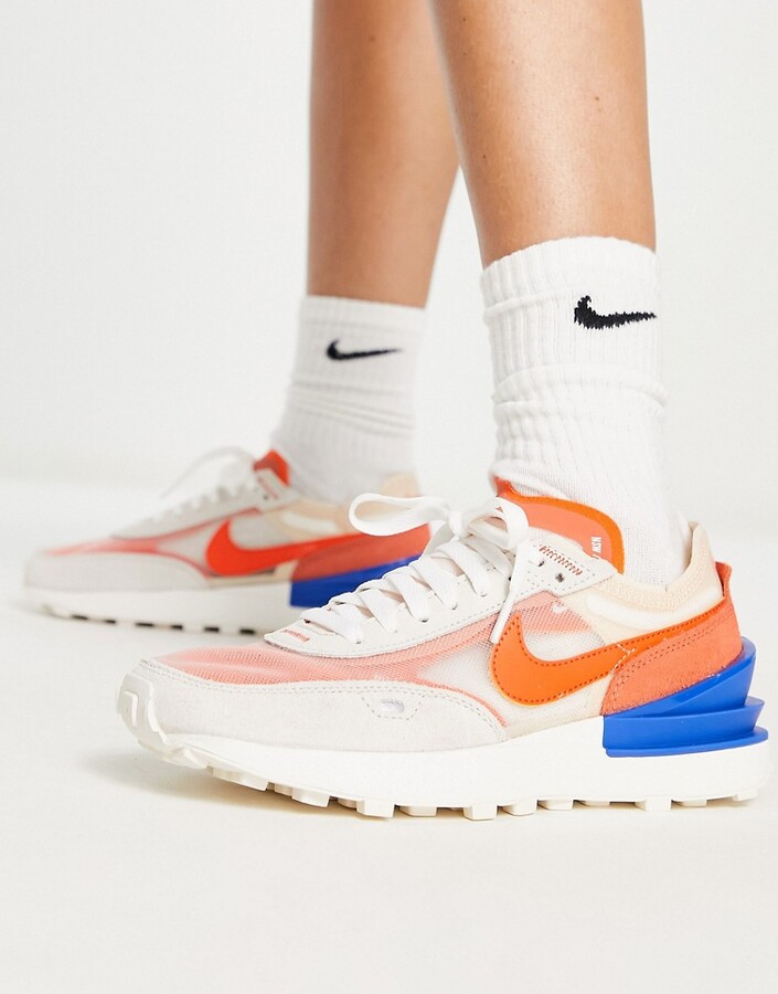 nike trainers blue and orange