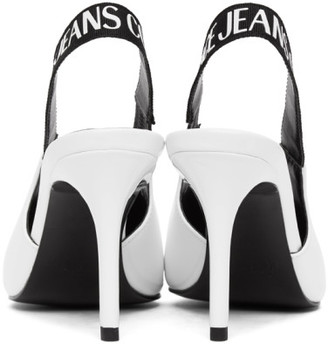 Versace Jeans Couture Jeans Couture White Patent Slingback Heels