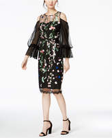 Thumbnail for your product : Jax Embroidered Mesh Cold-Shoulder Dress