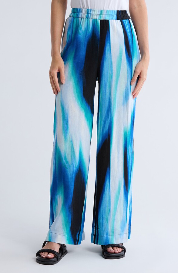 Linen Blend Pull-On Pants